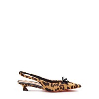 Women's cavallino leather low-heel slingback - Santoni - 1