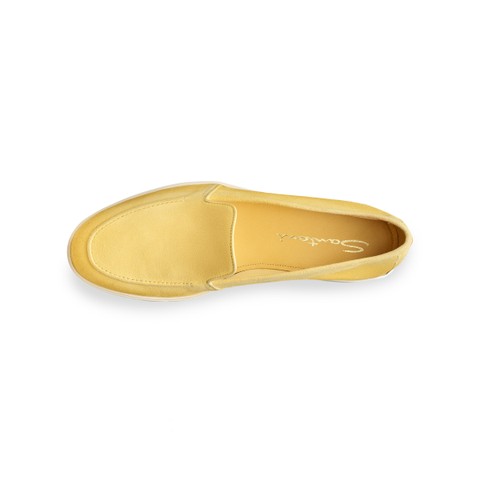 Women's yellow suede loafer - Santoni - 4