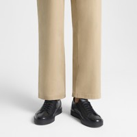 Men's black leather Santoni Off-duty sneaker - Santoni - 2