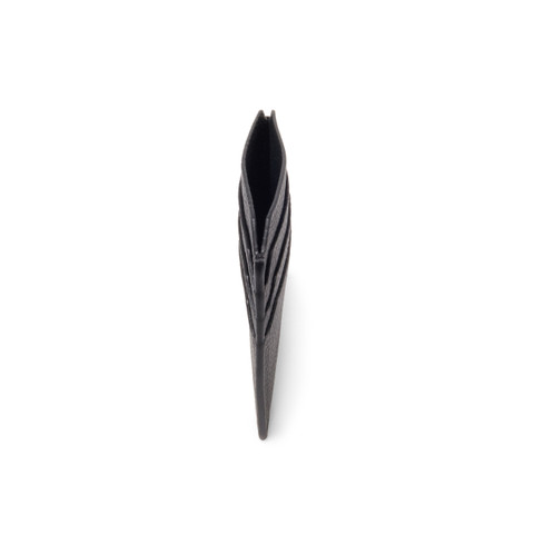 Black tumbled leather credit card holder - Santoni - 4