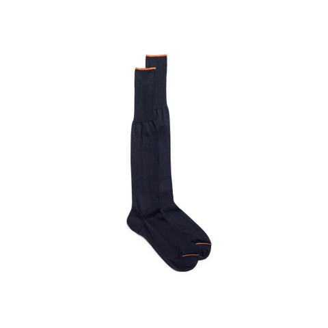 Blue silk highsocks - Santoni - 1