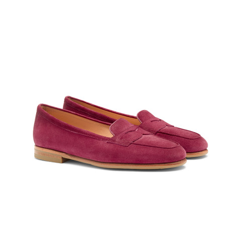 Mocassino Carla da donna in suede rosso - Santoni - 2
