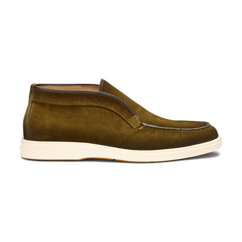 Stivaletto desert da uomo in suede verde - Santoni - 1