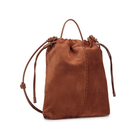 Brown suede crossbody bag - Santoni - 2