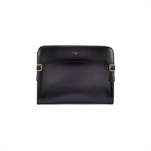 Grey leather pouch - Santoni - 1