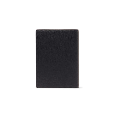 Black tumbled leather passport case - Santoni - 3
