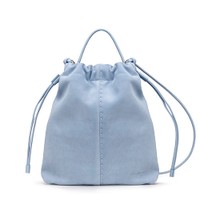 Bolso bandolera de ante azul claro - Santoni - 1