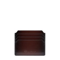 حافظة لبطاقات الائتمان من الجلد بلون بني داكن - Santoni - 1