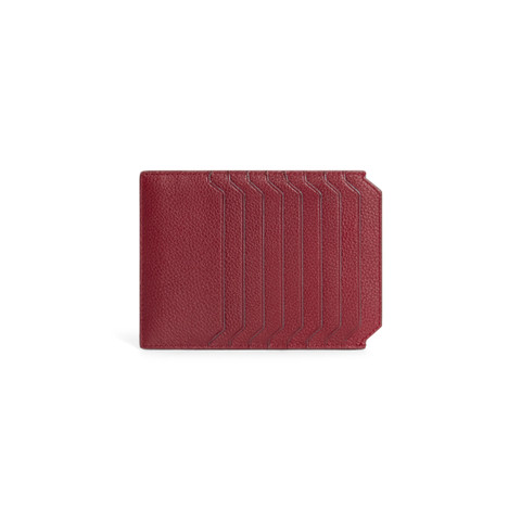 Red tumbled leather document holder - Santoni - 1