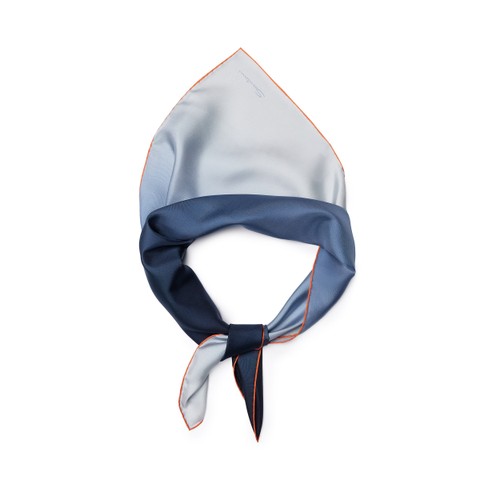 Blue cashmere and silk scarf - Santoni - 2