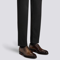 Men's dark brown leather Oxford shoe - Santoni - 2