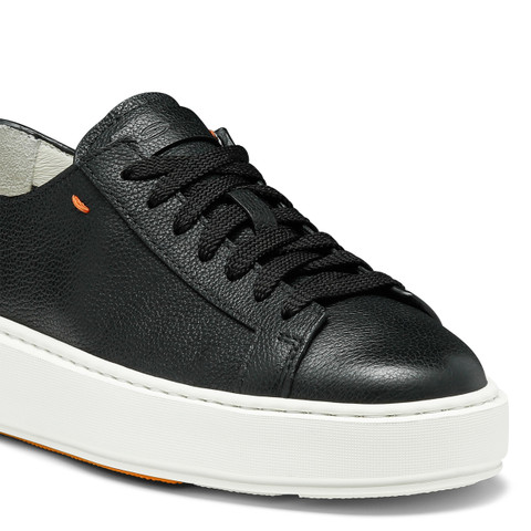Women's black leather sneaker - Santoni - 6