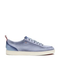 Men's light blue nubuck Santoni Off-duty sneaker - Santoni - 1