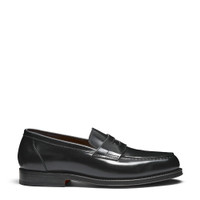 Mocasines penny de hombre en piel negra - Santoni - 1