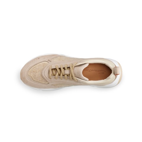 Women's dove grey suede sneaker - Santoni - 4