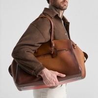 Brown leather weekend bag - Santoni - 2