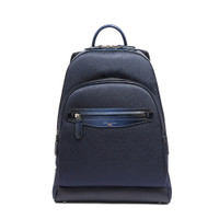 Blue leather and nylon backpack - Santoni - 1