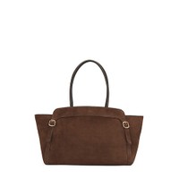 Borsa a spalla in suede testa di moro - Santoni - 1