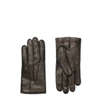 Dark brown leather gloves - Santoni - 1