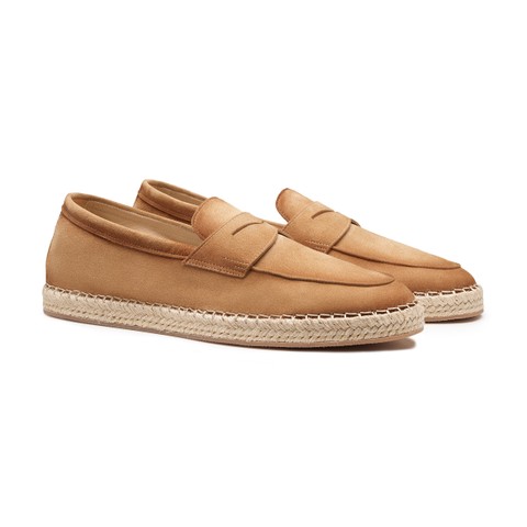 Espadrillas da uomo in suede beige - Santoni - 3