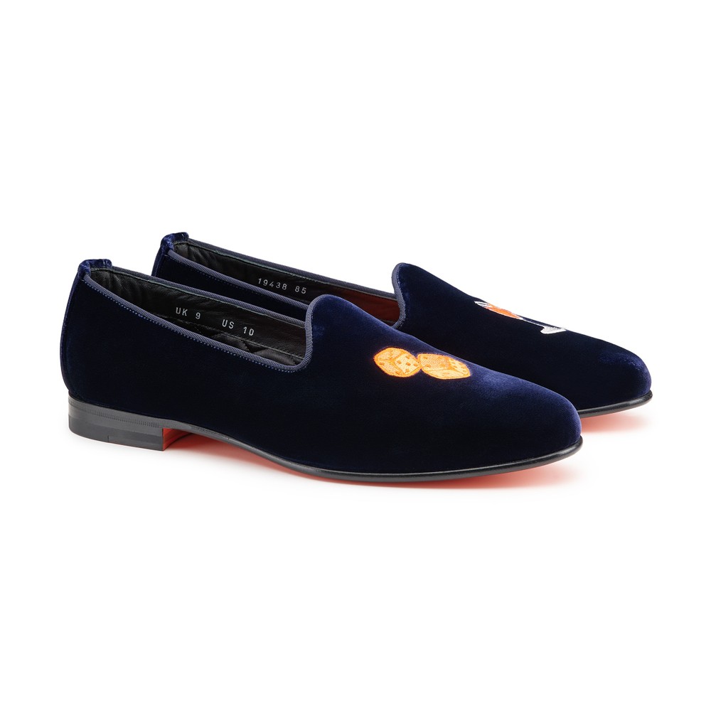 LORETO SAPPHIRE VELVET LOAFER Angle