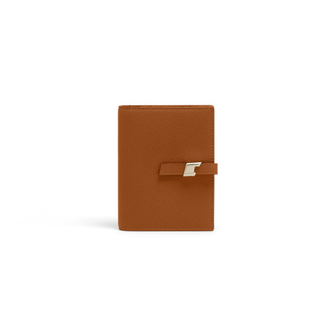 Light brown tumbled leather wallet with coin pocket - Santoni - 1