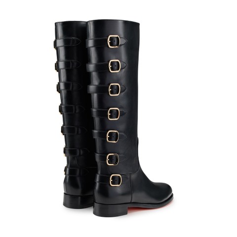 Women's black leather boot - Santoni - 3