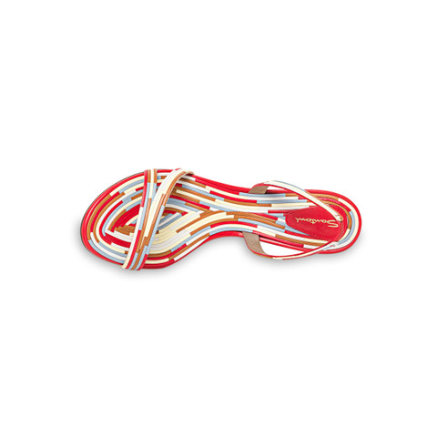 Women's multicolor leather high-heel sandal - Santoni - 5