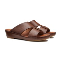 Men's brown leather sandal - Santoni - 2