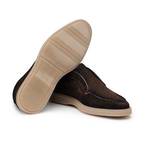 Men's dark brown suede desert boot - Santoni - 3