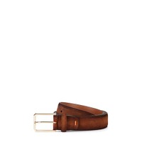 Brown suede adjustable belt - Santoni - 1