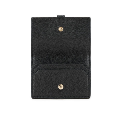 Black tumbled leather credit card holder - Santoni - 3