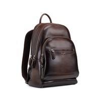 Dark brown leather backpack - Santoni - 2
