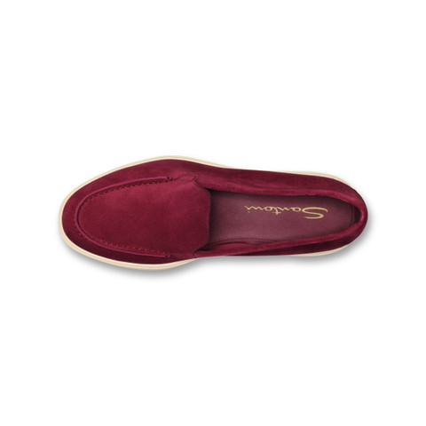 Women's red suede loafer - Santoni - 4