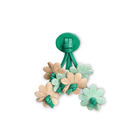 Green and beige leather and suede Santoni Multi Flora tassels - Santoni - 1