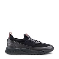 Men's grey leather sneaker - Santoni - 1