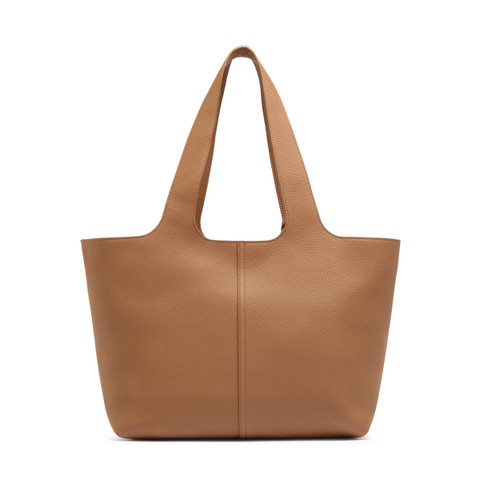Light brown tumbled leather shoulder bag - Santoni - 4