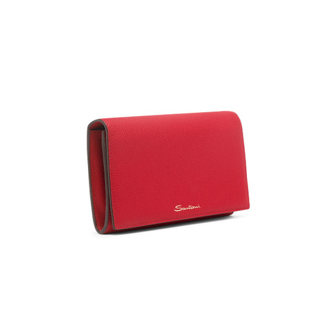 Red leather crossbody bag - Santoni - 3