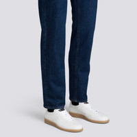 Men's white tumbled leather DBS Oly sneaker - Santoni - 2