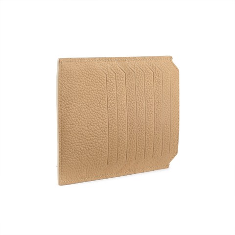 Beige tumbled leather document holder - Santoni - 2