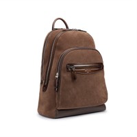 Brown suede and leather backpack - Santoni - 2