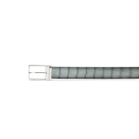 Grey alligator nubuck belt - Santoni - 2