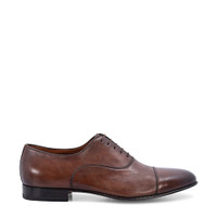 Men's polished brown leather Oxford shoe - Santoni - 1