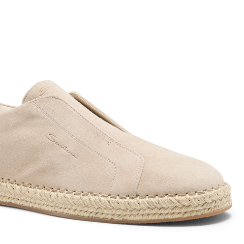 Espadrillas da uomo in suede beige - Santoni - 6