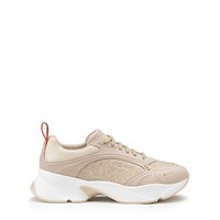 Women's dove grey suede sneaker - Santoni - 1