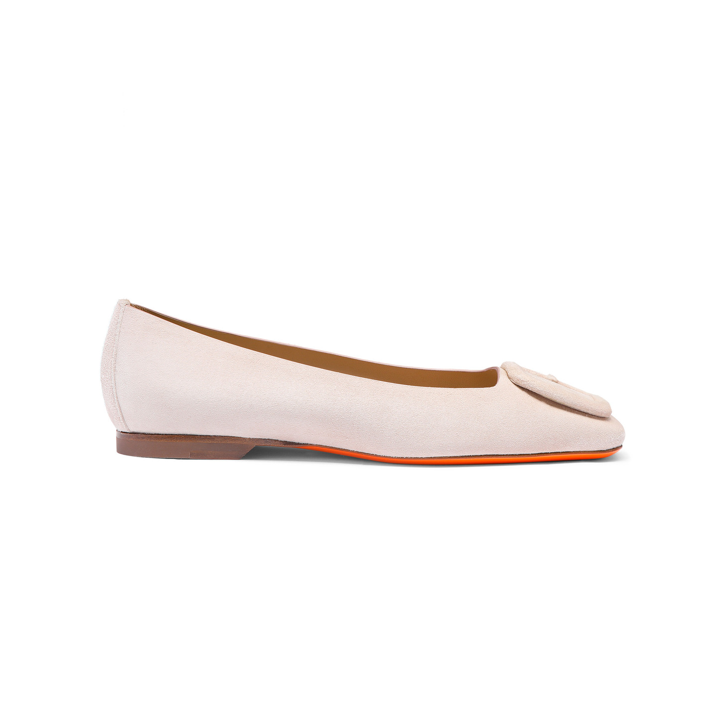Santoni Ballerina da donna in suede rosa