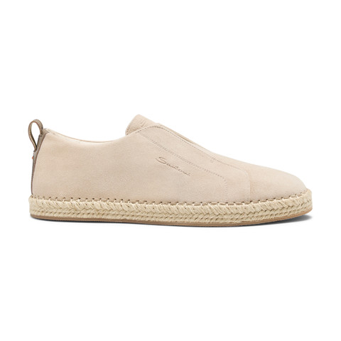 Espadrillas da uomo in suede beige - Santoni - 1