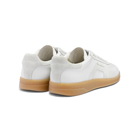 Sneaker DBS Oly de mujer de piel abatanada blanca - Santoni - 4