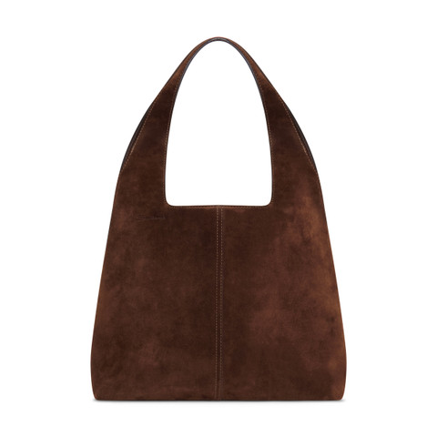 Dark brown suede shoulder bag - Santoni - 4