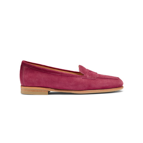 Mocassino Carla da donna in suede rosso - Santoni - 1